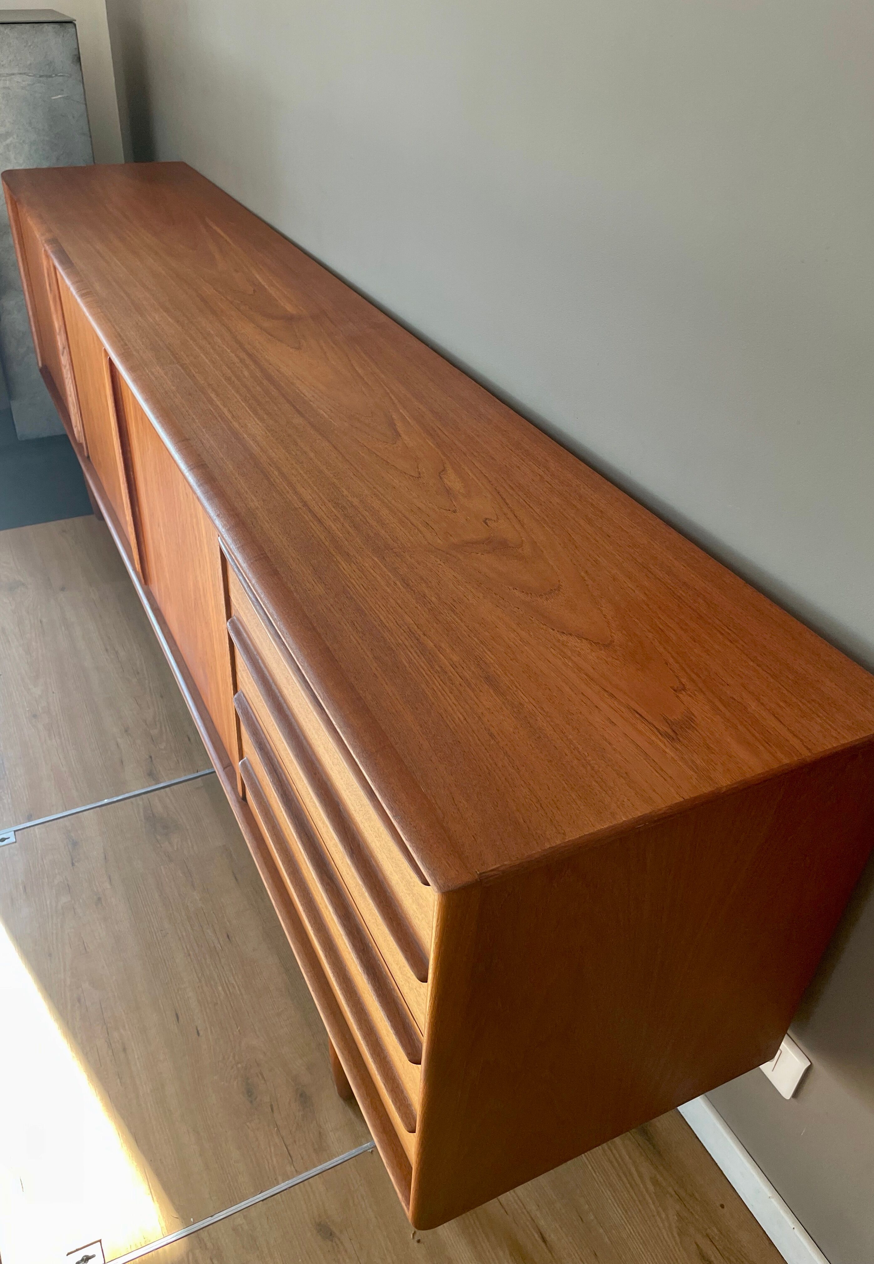 Vintage Scandinavian teak row by Bernhard Pedersen for Samcom, 1960s