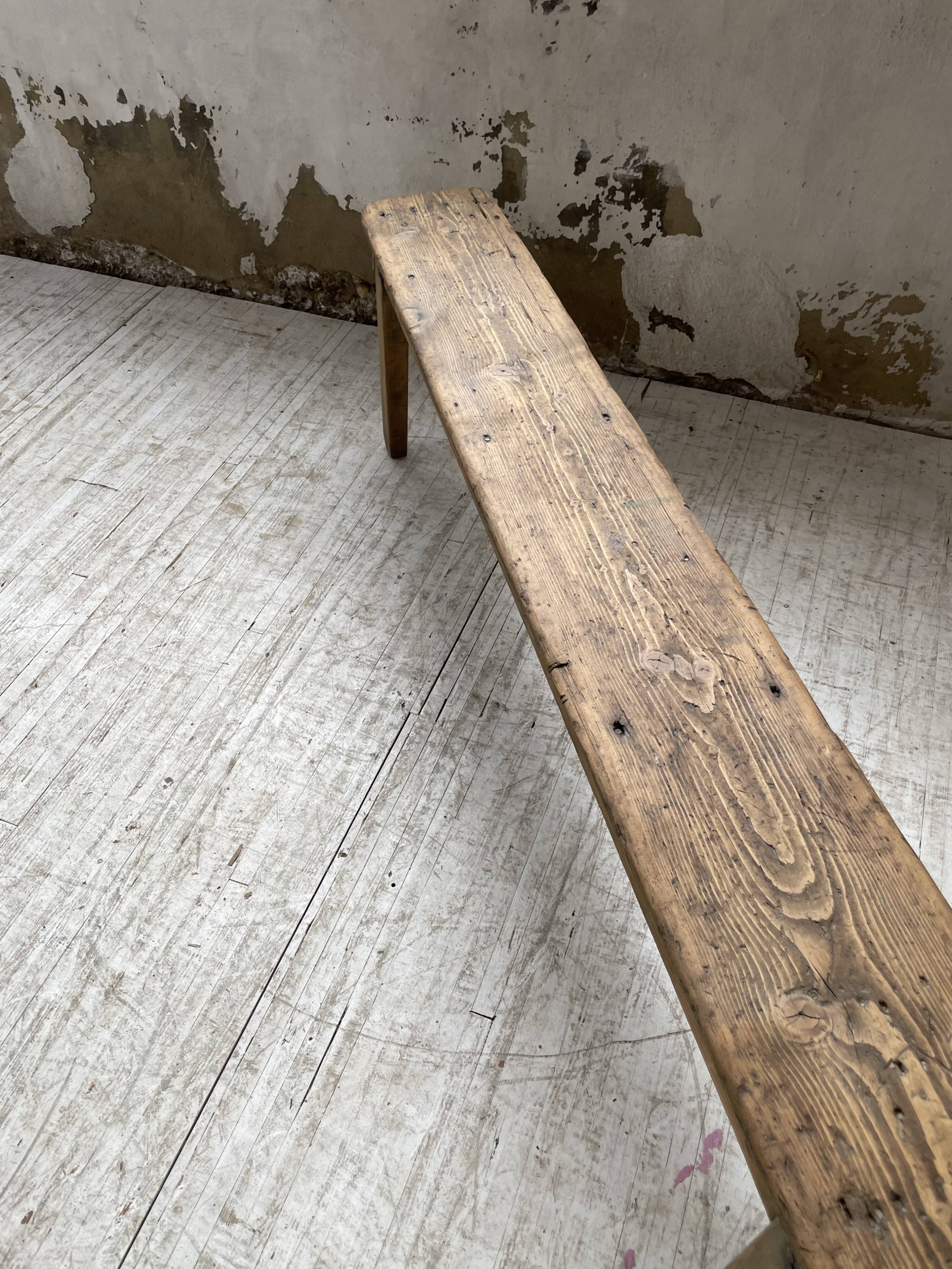 Pine farmhouse bench 280 cm