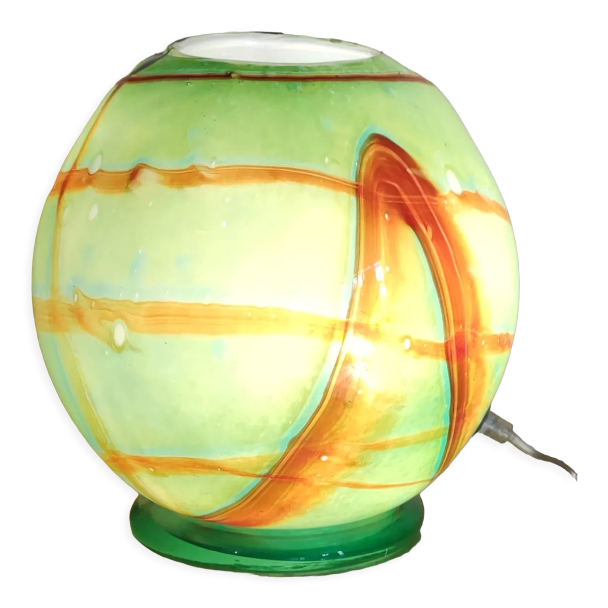 Lamp ball glass Murano/Italy/signed F. Silviy