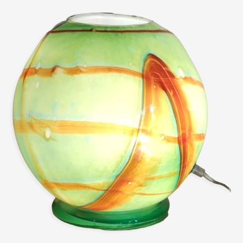 Lampe boule verre Murano Italie signée F. Silviy