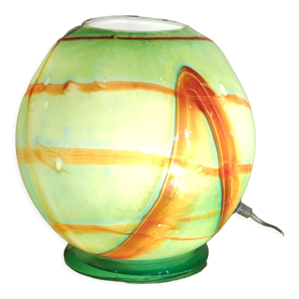 Lampe boule verre Murano Italie signée F. Silviy