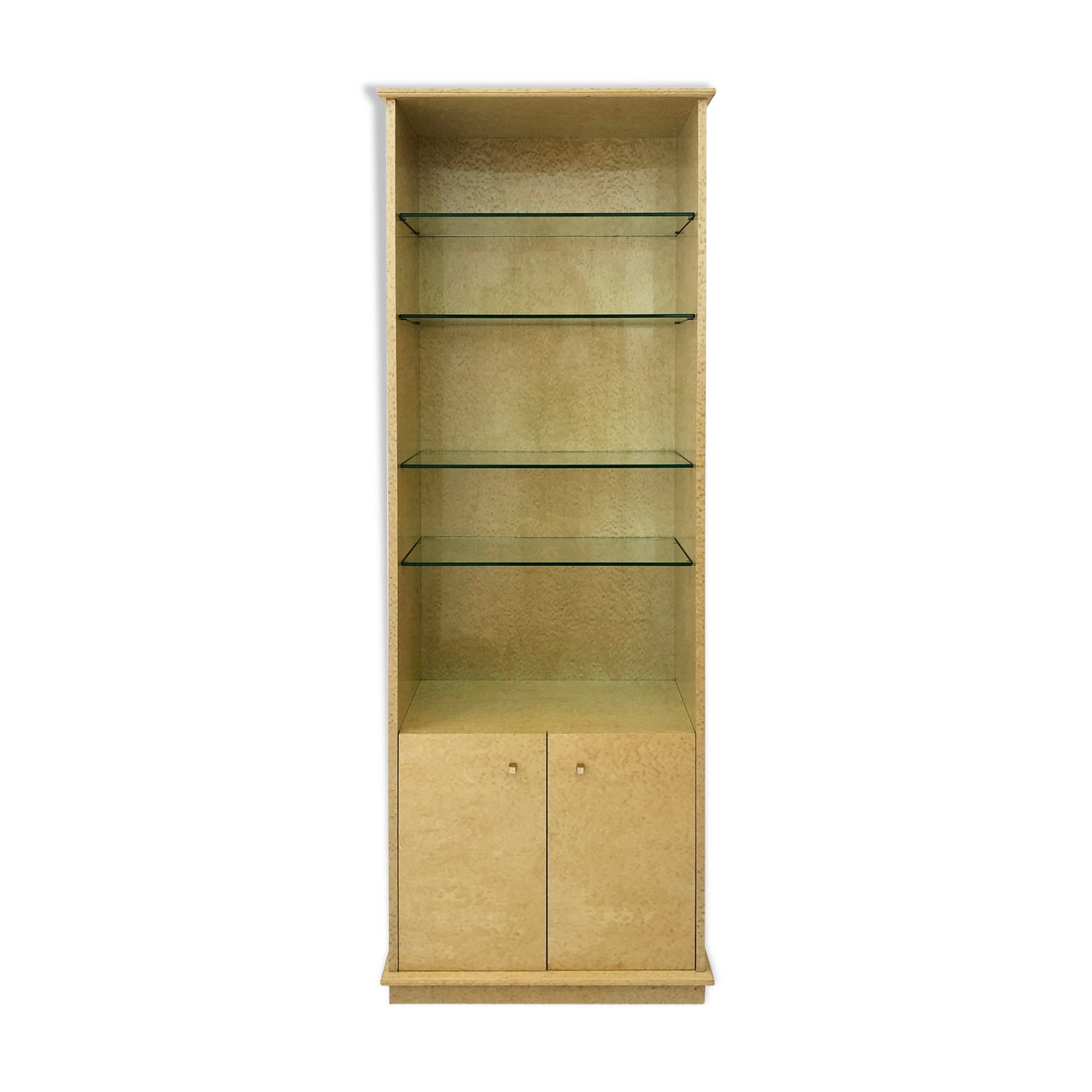 1980s birds eye maple display cabinet memphis milano style 1980s vintage