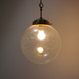 Glass hanging lamp Kamenicky Senov, 1970