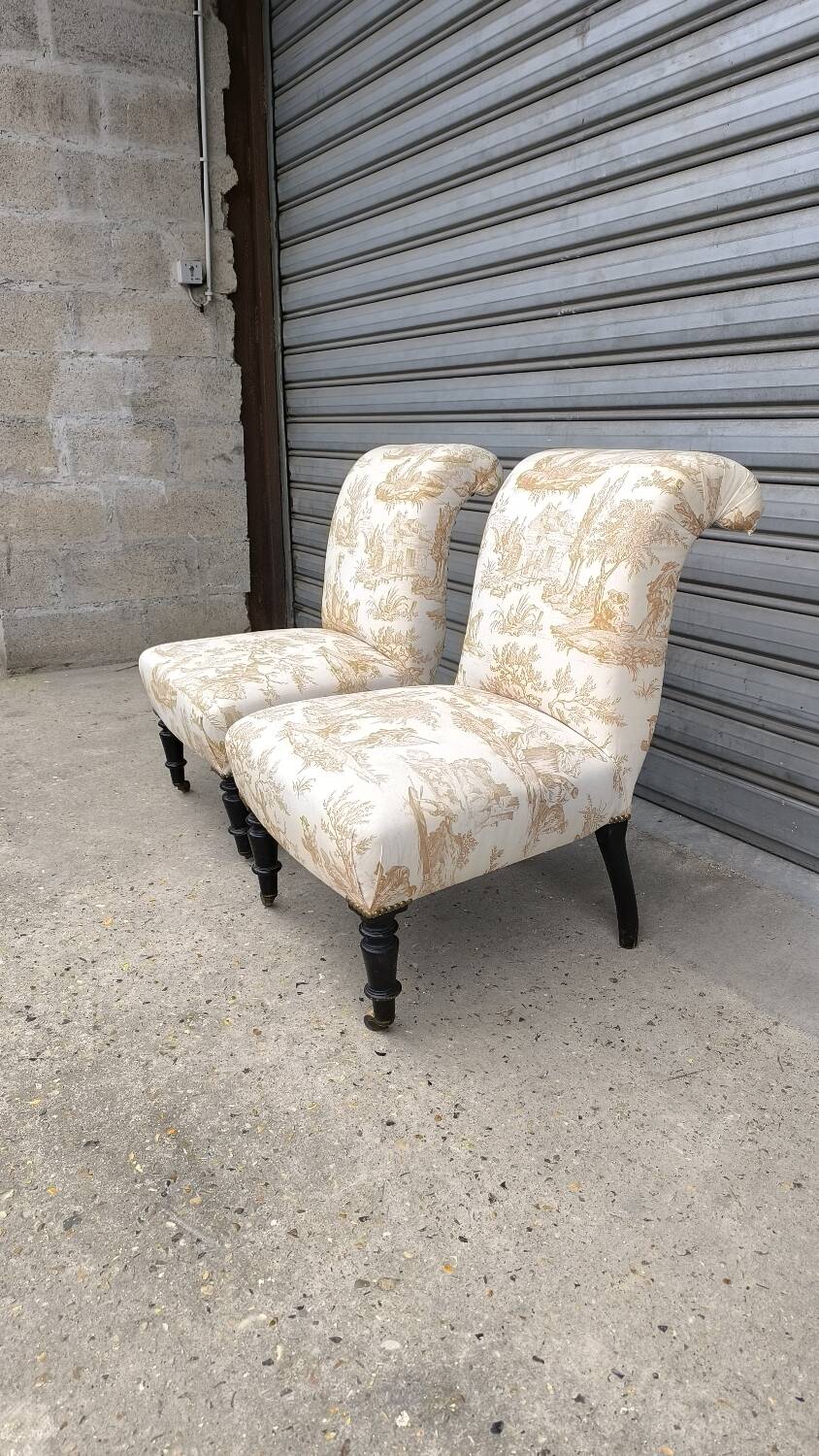 Pair of 1950s cocktail armchairs