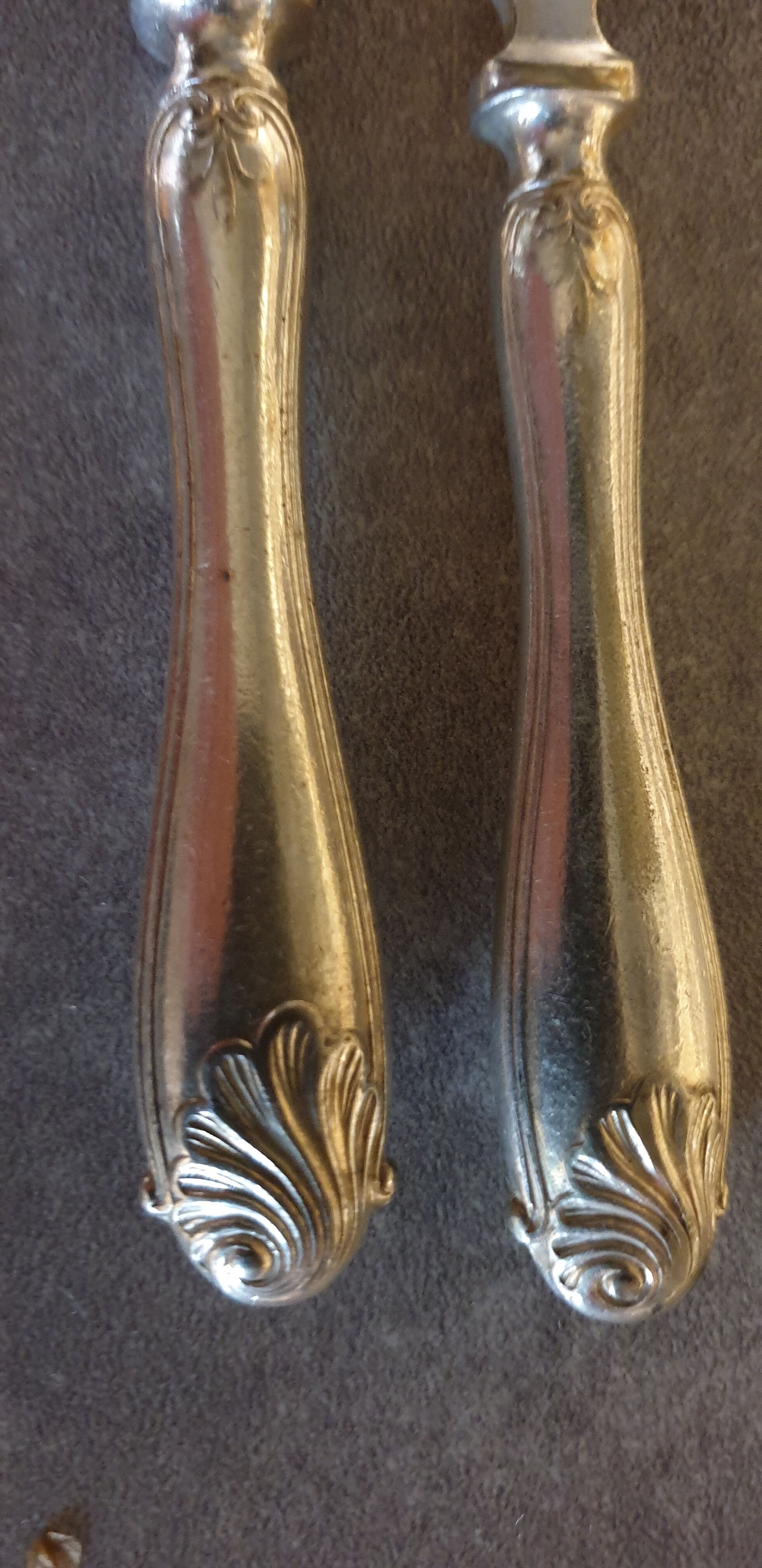 Cutlery in solid silver very worked marked W.H sterling