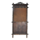 Large wall-mounted coat rack in solid brown pine, antique style circa 1900, height 210 cm.