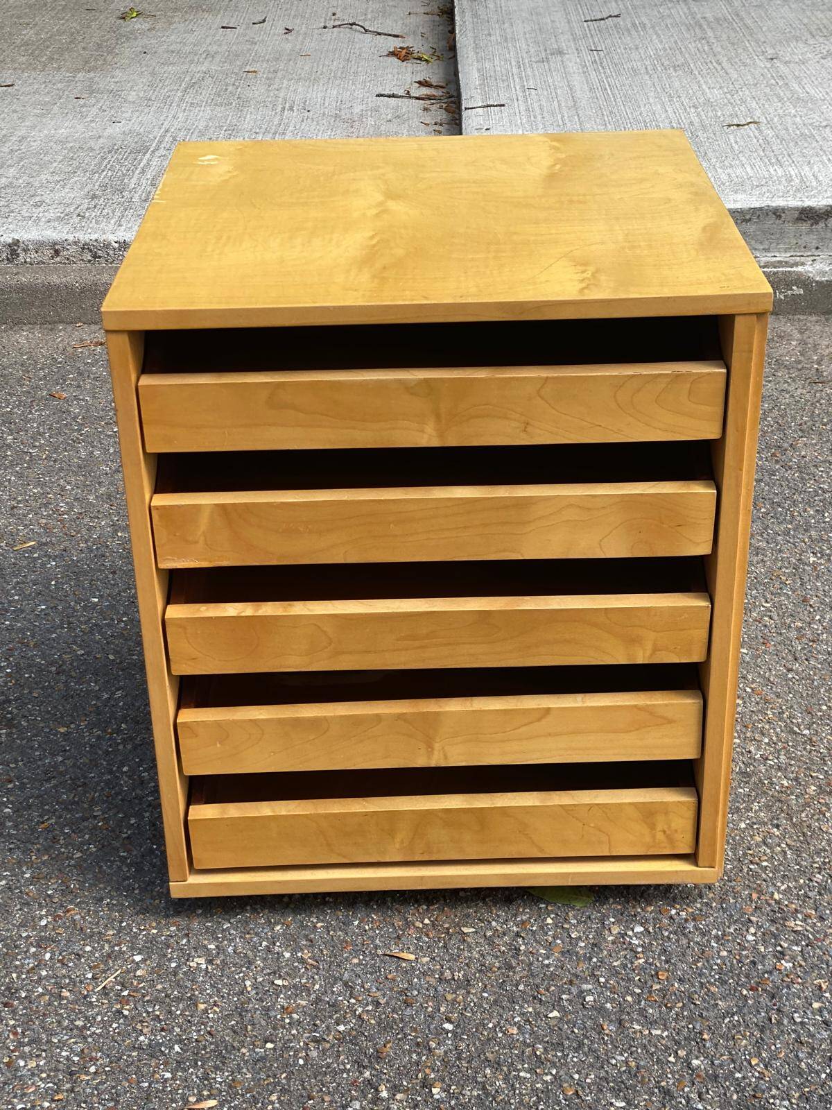5-drawer plan sorter furniture, workshop style, for drawing and sewing storage 7