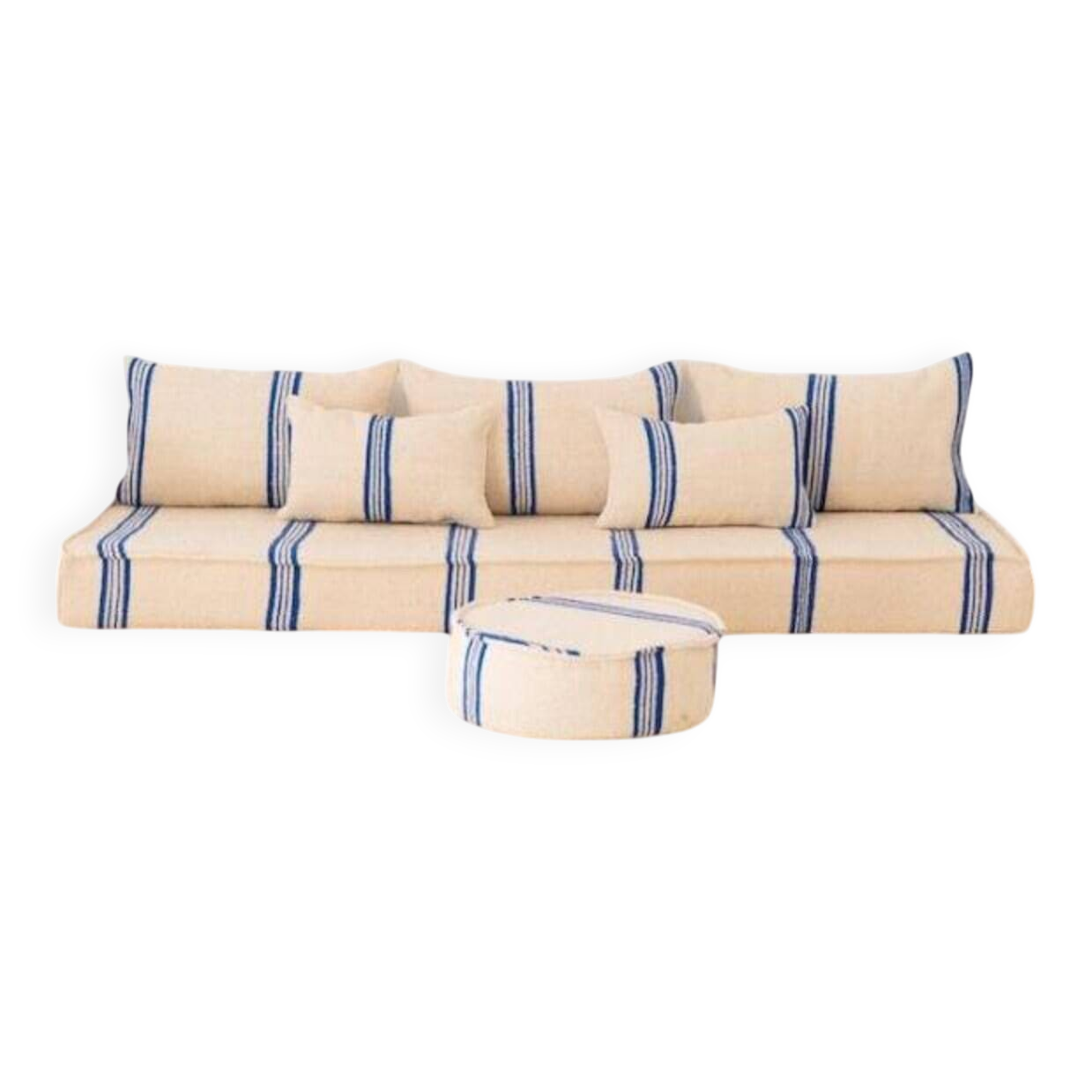 Handmade Moroccan Boujaad Kilim Floor Sofa