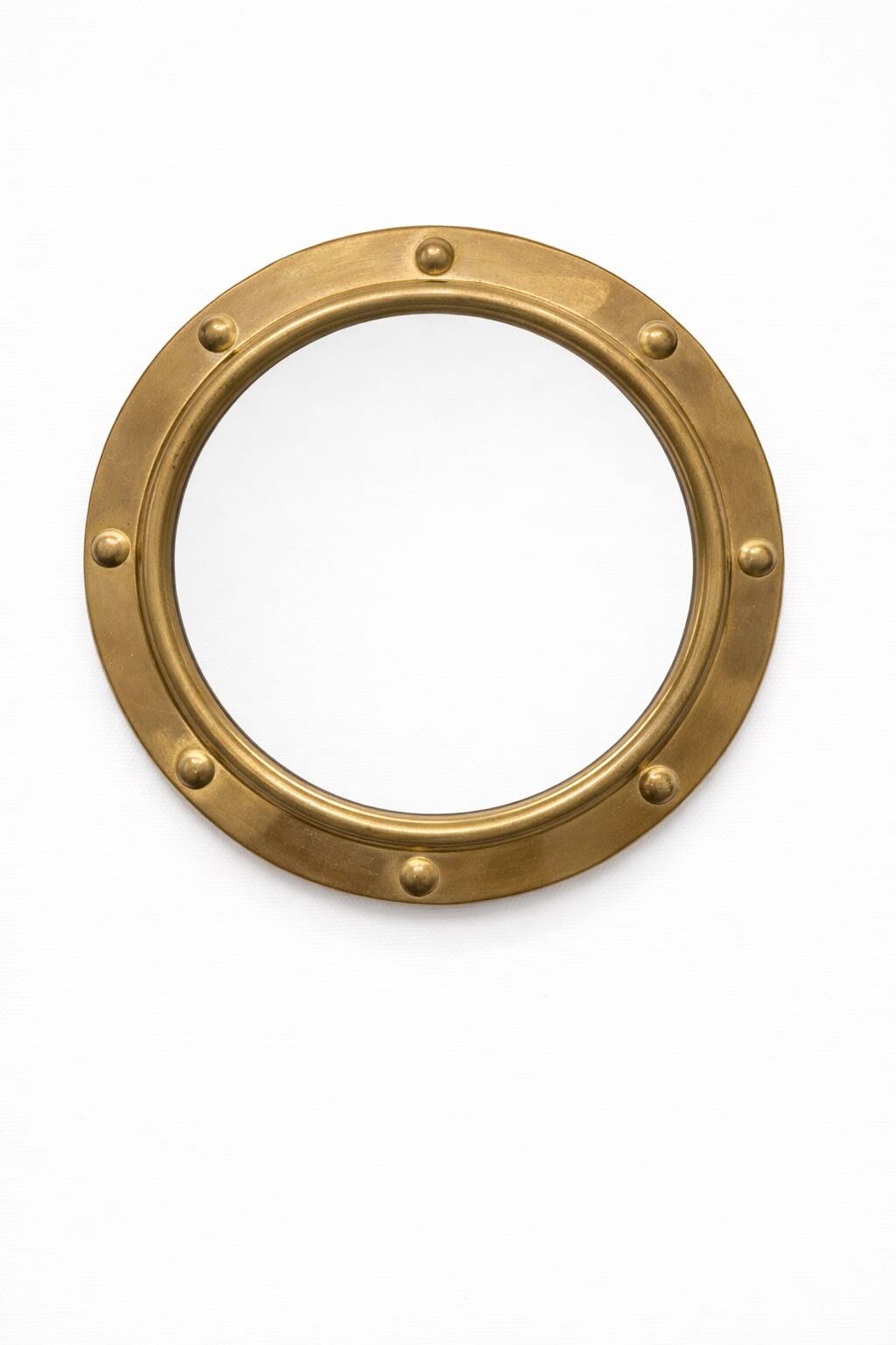 Brass Porthole Mirror — PEERAGE, England 1950