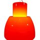 Pendant Lamp Orange Vintage Design - Lorosae- Reggiani - Alvaro Siza 90's