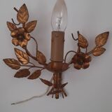 Gold metal wall light