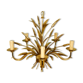 Italian chandelier ear of wheat 5 fires 1960