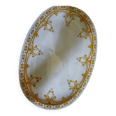 Plat ovale en faïence Creil et Montereau Bruges 43x31cm