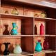 Meuble-vitrine sur pied vintage