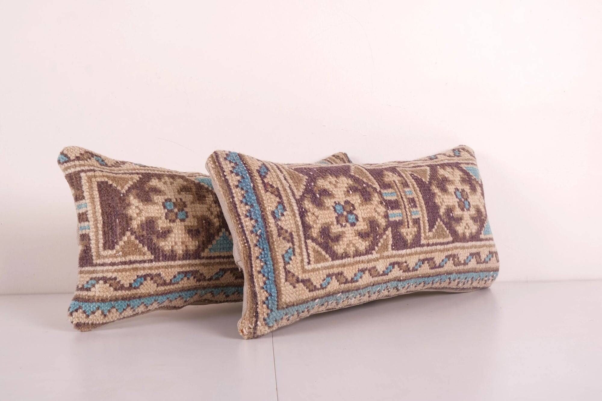 Set of 2 vintage Turkish cushion covers 25x51 cm