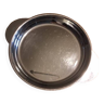 Small round stainless steel dish
