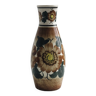 Vase fleurs, céramique vernissée Polonaise.