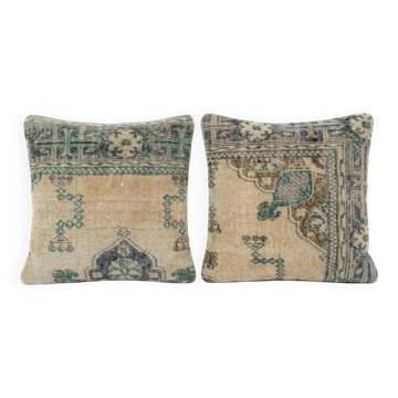 Set of 2 vintage Turkish cushion covers 48x51 cm