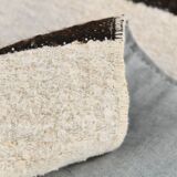 Long Tapis Couloir Off White à Rayures Noires, 74x351 Cm