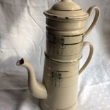 Art Nouveau enamelled sheet metal coffee maker