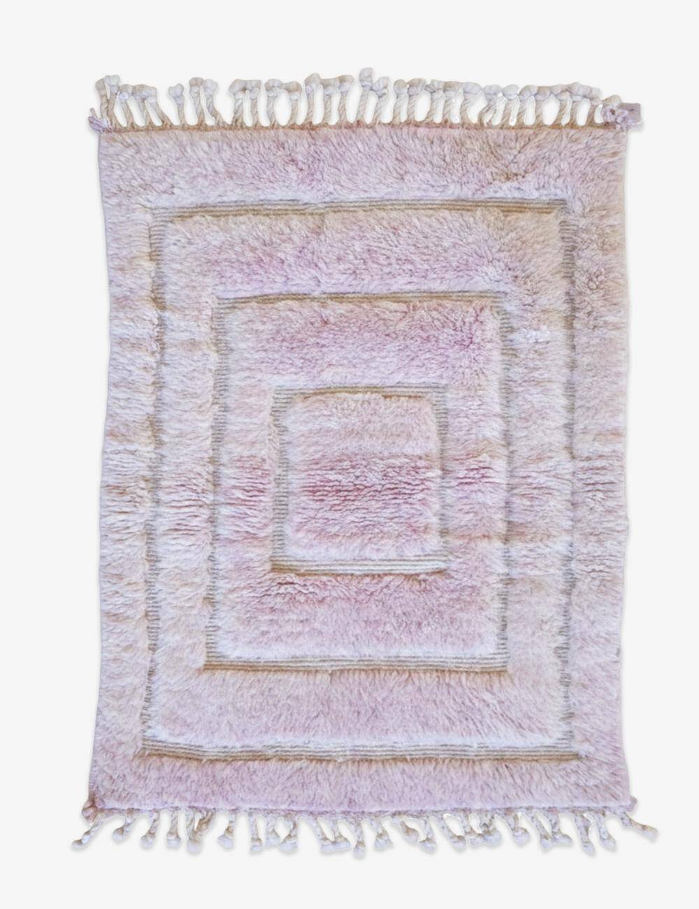Light Pink Beni Ourain Rug - 117 x 82 cm