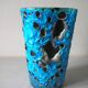 Old blue ceramic vase terracotta sea foam 22 cm living room office decoration