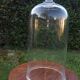 Large old bell in blown glass (48 cm)