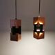 A pair of  Jo Hammerborg lamps for FOG & MØRUP model Kubus Denmark 1961