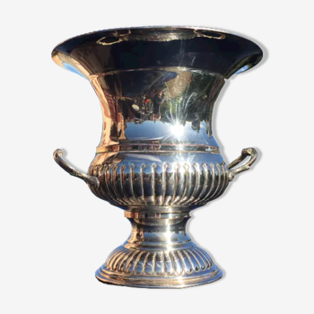 Refresher, silver metal champagne bucket, Medici vase shape