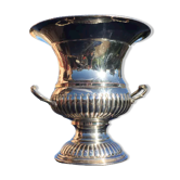 Rafraichissoir seau à champagne en métal argenté forme de vase Médicis