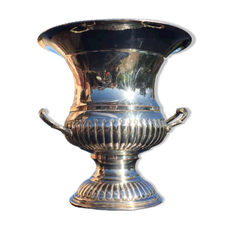 Refresher, silver metal champagne bucket, Medici vase shape
