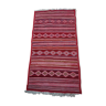 Red Berber carpet Handmade wool 115x215cm