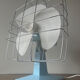 Vintage sky blue Calor fan