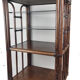 Bamboo Shelf / Smoked glass on foot 70s