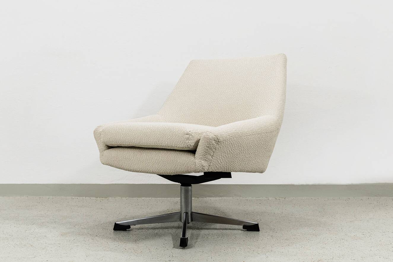 Fauteuil pivotant vintage, allemand, années 1970