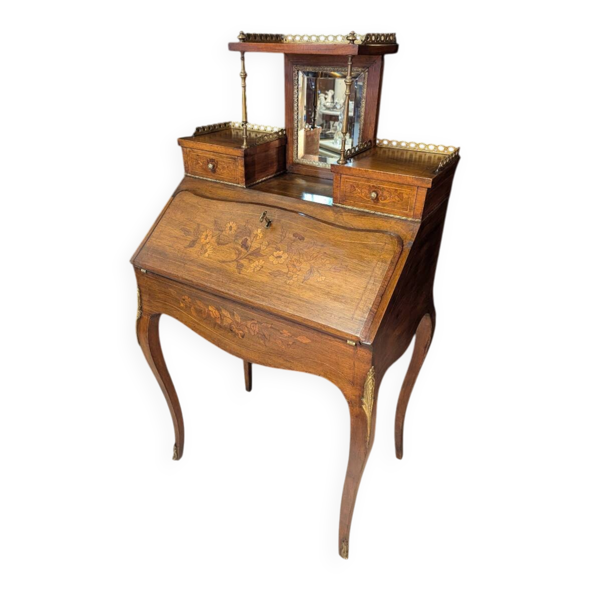 Small Louis XV style secretary in rosewood.