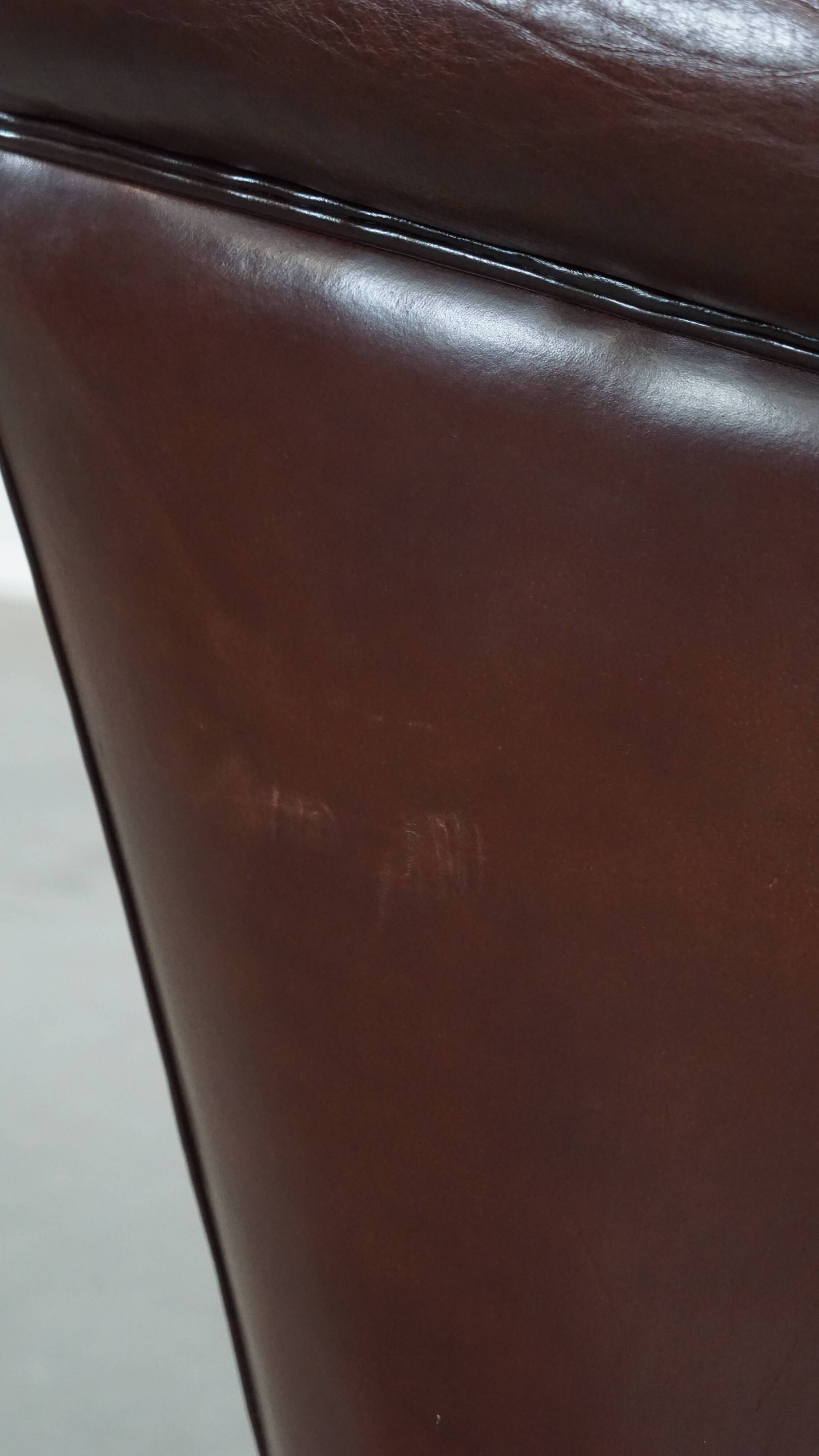 Vintage club armchair made of sheep leather
