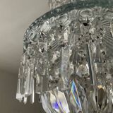 Lustre corbeille en cristal de bohème