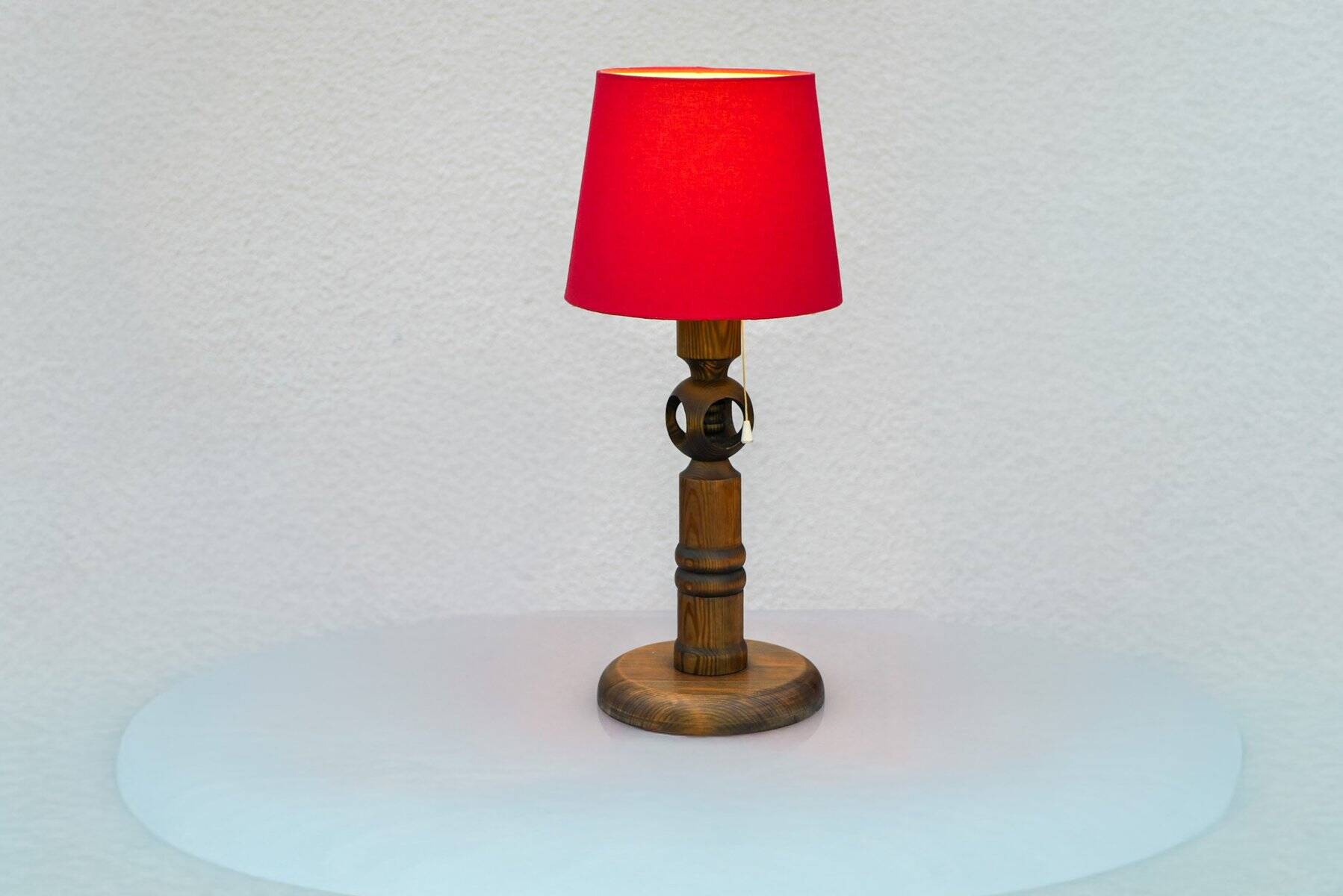 Large pine table lamp by Uno & Östen Kristiansson for Luxus, Sweden