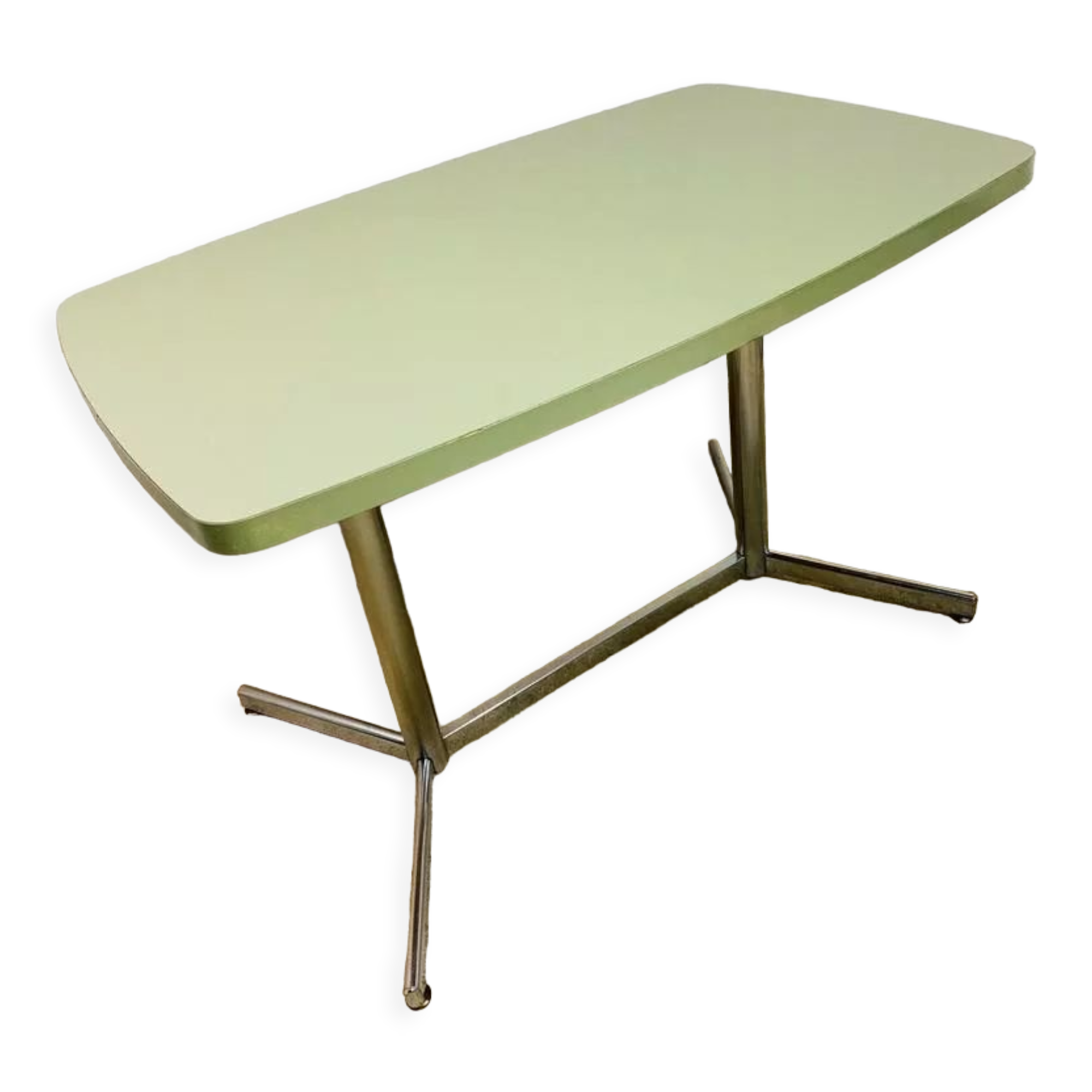 Vintage formica table with mint green top