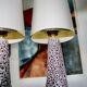 Large ceramic free figure lamp signed Le Vaucourt Vallauris