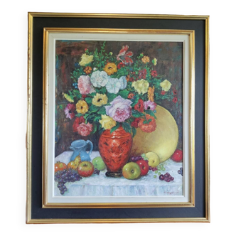 Bouquet of Flowers Painting by Segnard