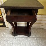 Console époque Restauration en Acajou et marbre