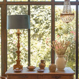 19th century carved gilded wood lamp