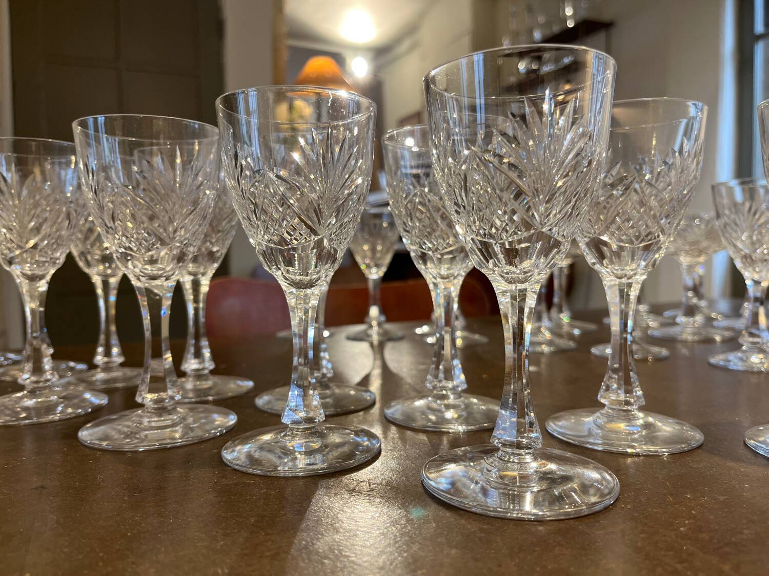 Beau lot de verres en cristal de Saint Louis