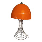 Orange and chrome mushroom lamp, Verner Panton style, 1970, 80