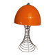 Lampe champignon orange et chrome,style Verner Panton,1970,80