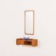 Scandinavian mid century teak mirror with a console, 1960s