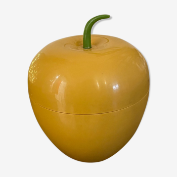 Ice bucket apple vintage mustard