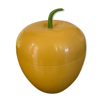 Ice bucket apple vintage mustard